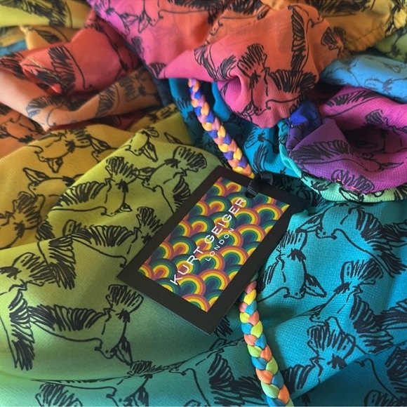 KURT GEIGER GRADIENT CUTOUT DRESS SWIM COVER UP SIZE L MSRP $180.00 NWT - Picture 4 of 6